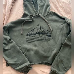 Love from the Hood (Mt. Hood Oregon) Crop Hoodie